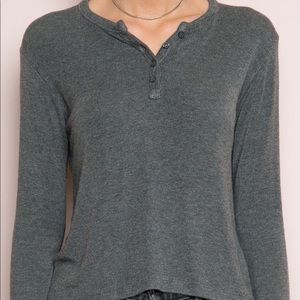 Brandy Melville Dark Grey Henley